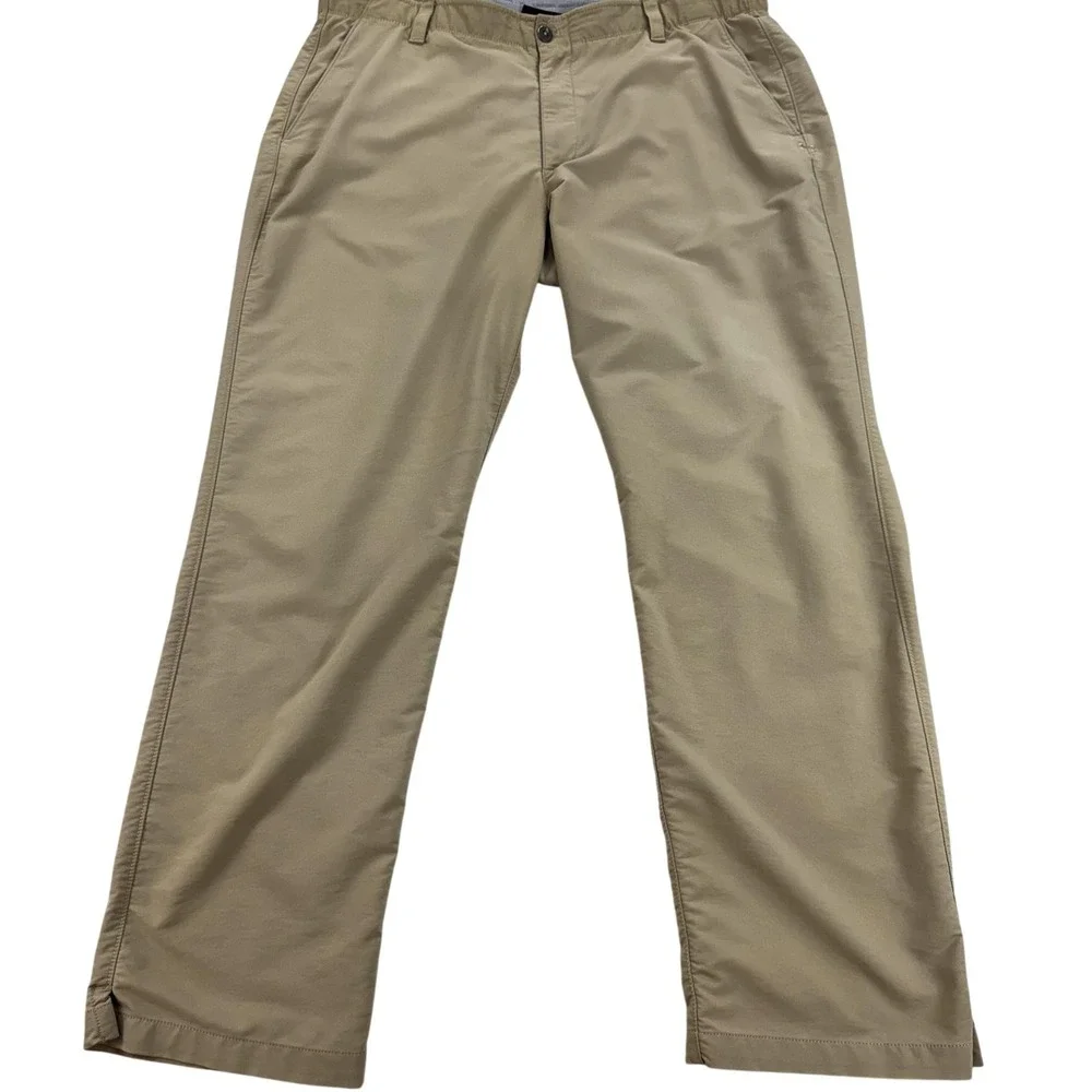 Under Armour Match Play Golf Pants Mens 40x32 Beige Stretch Loose Chino Preppy